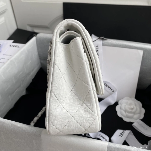 Firstbag Ru 2.55 A01112 Bag CHANEL Large White Flap Calfskin Leather 0712